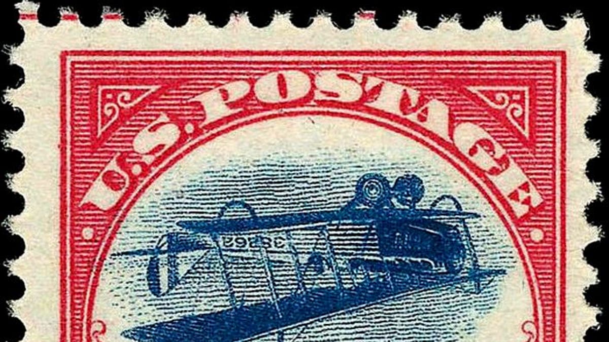 JENNY STAMP STAMP COPY OF 24 CENT INVERTED 1918 THE MOST FAMOUS U.S
